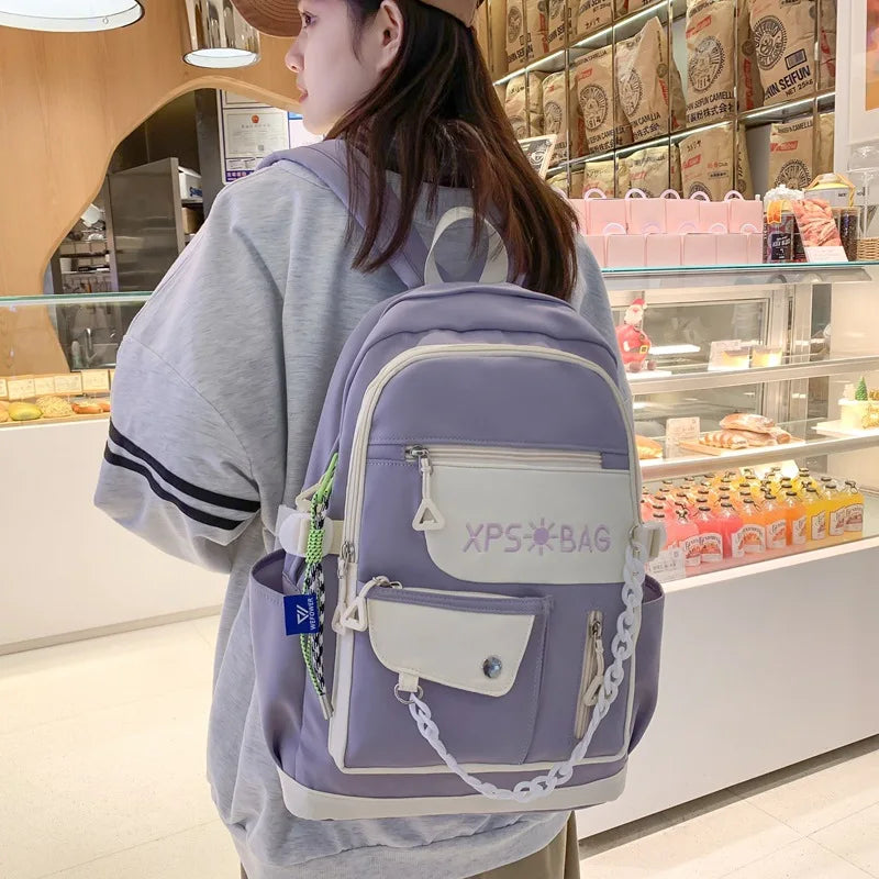 Nylon Waterproof School Bags Teenage Girls Backpacks Women Travel Bags