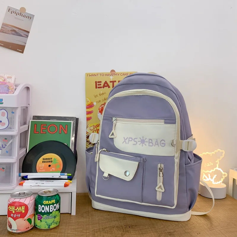 Nylon Waterproof School Bags Teenage Girls Backpacks Women Travel Bags