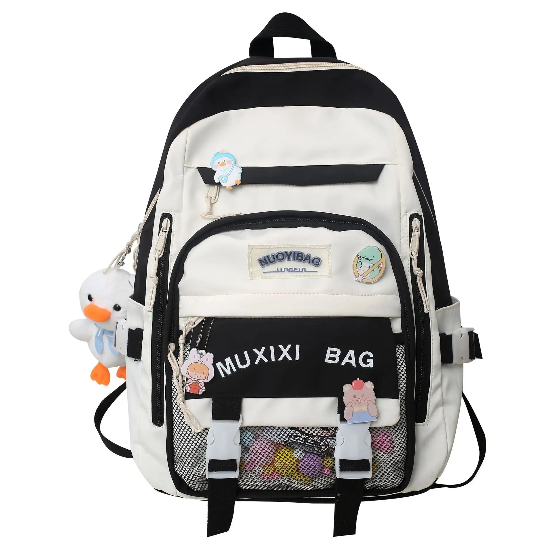 Nylon Waterproof Women School Backpacks for Teenage Girls Large Capacity