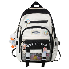 Nylon Waterproof Women School Backpacks for Teenage Girls Large Capacity
