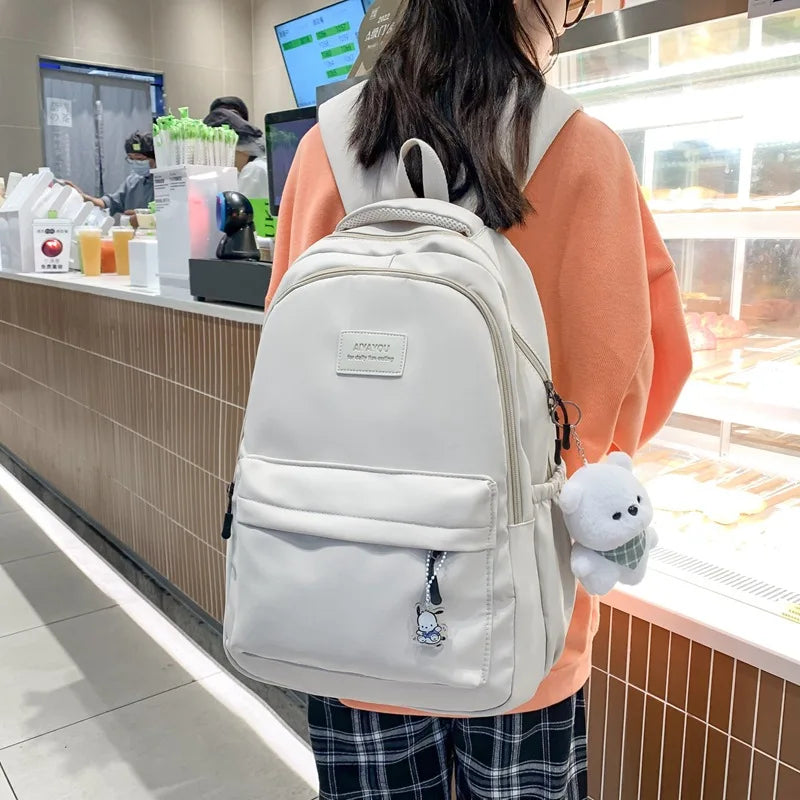 Nylon Waterproof Women School Bags for Teenage Girls Backpacks Student Bookbags