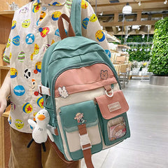 Nylon Waterproof Women School Bags for Teenage Girls Large Capacity Backpacks