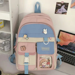 Nylon Waterproof Women School Bags for Teenage Girls Large Capacity Backpacks