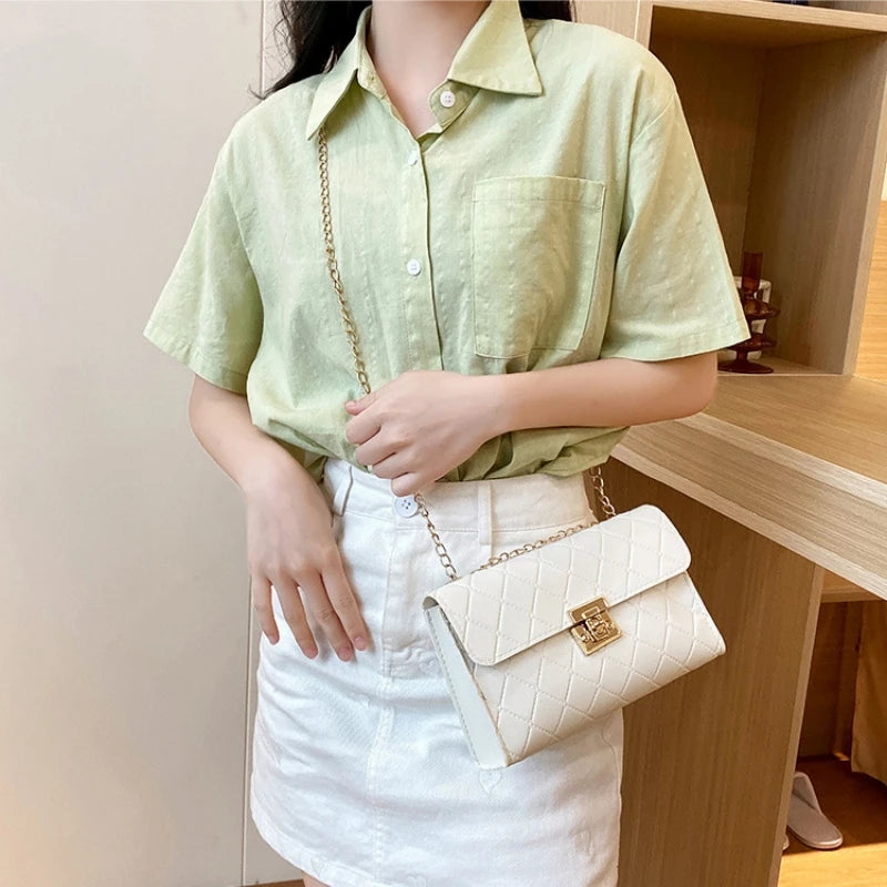 One Shoulder Bag Women's Handbag Small Square Bag Ladies Crossbody Bag