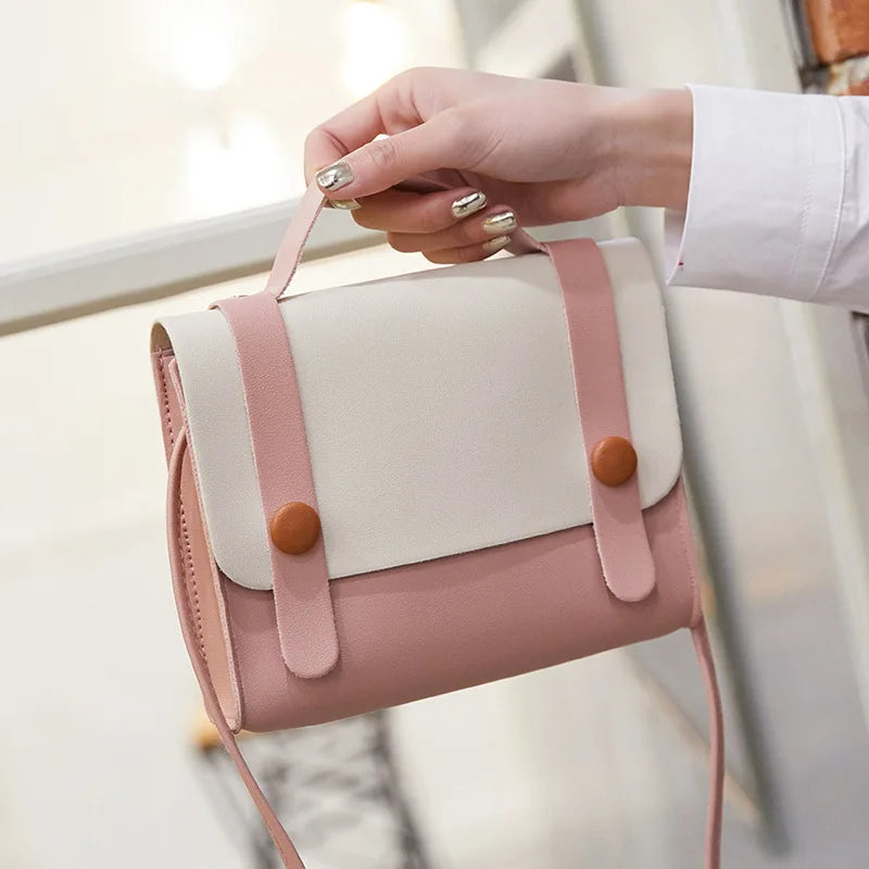 One Shoulder Bag Lady HandBag Crossbody Bag Contrast Small Square Bag