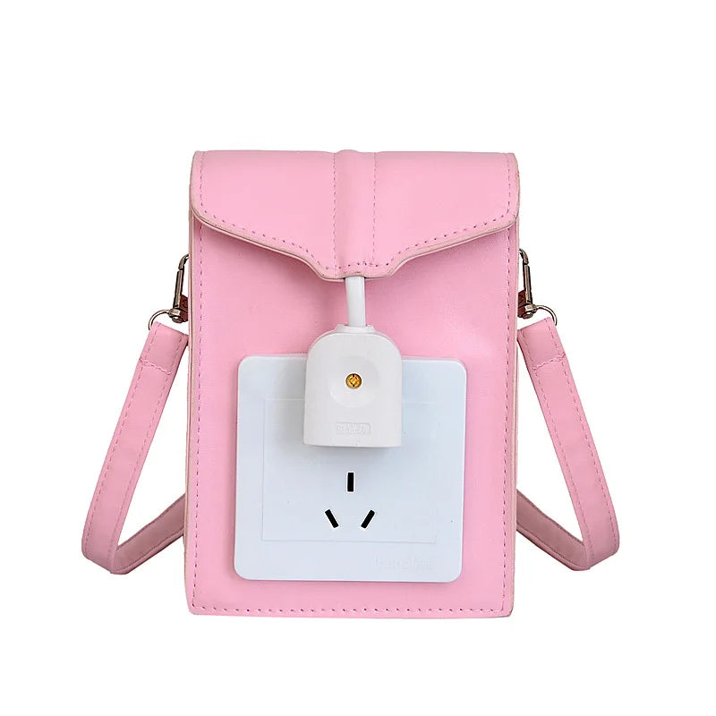 Socket Shape Bag for Women Shoulder Bag Casual Flap Purse Handbag Crossbody