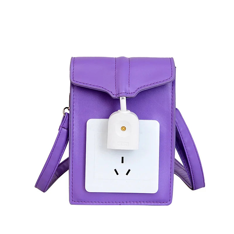 Socket Shape Bag for Women Shoulder Bag Casual Flap Purse Handbag Crossbody