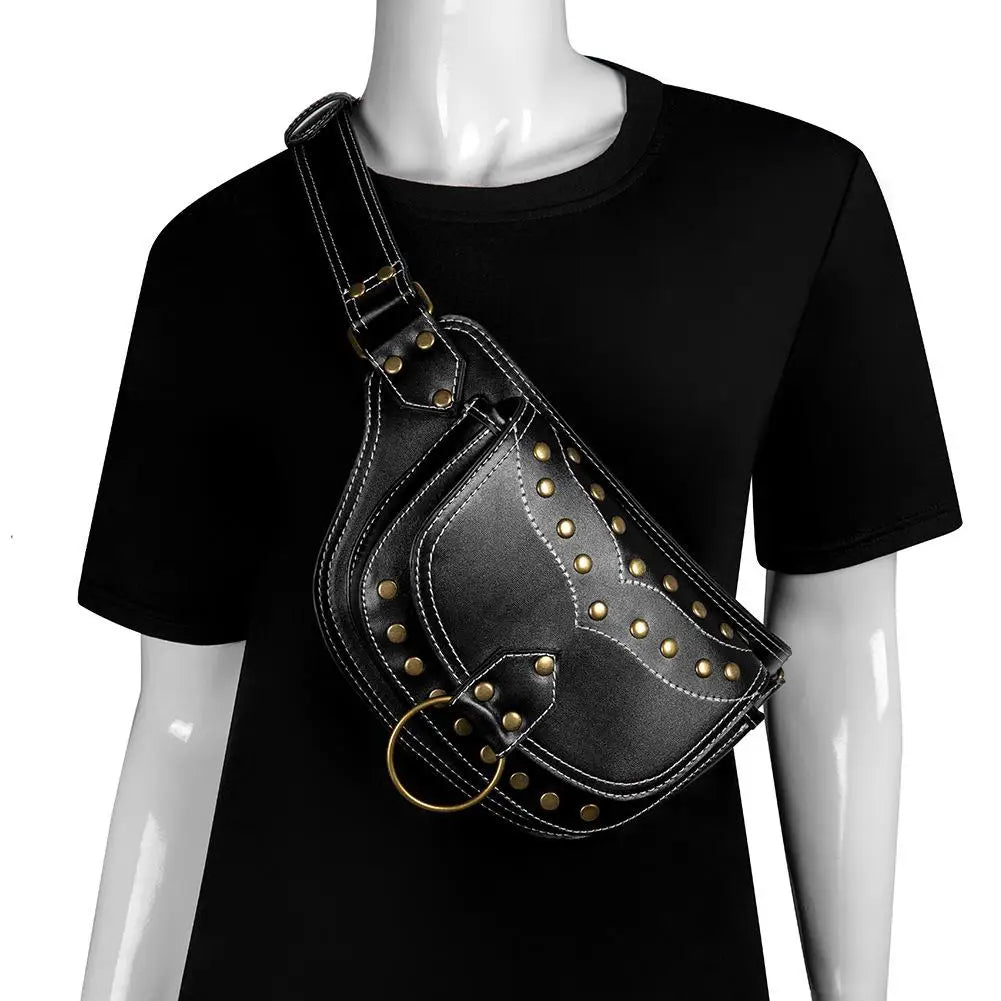 Outdoor Sports Women's Bag Gothic Leg Bag Waist Fanny Pack Chest Bum Purse