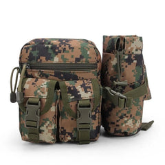 Tactical Water Bottle Waist Bag Camouflage Hiking Climbing Pack