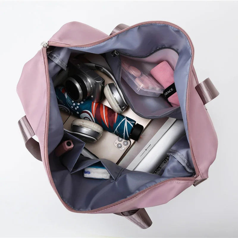 Waterproof Nylon Gym Bag with Yoga Mat Compartment