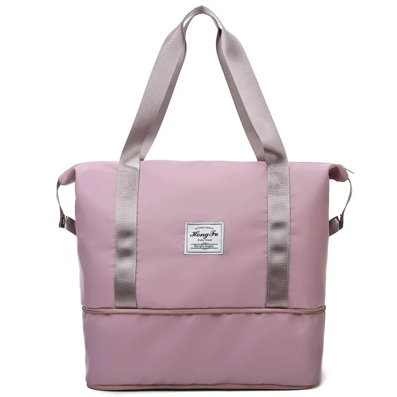 Waterproof Nylon Gym Bag with Yoga Mat Compartment