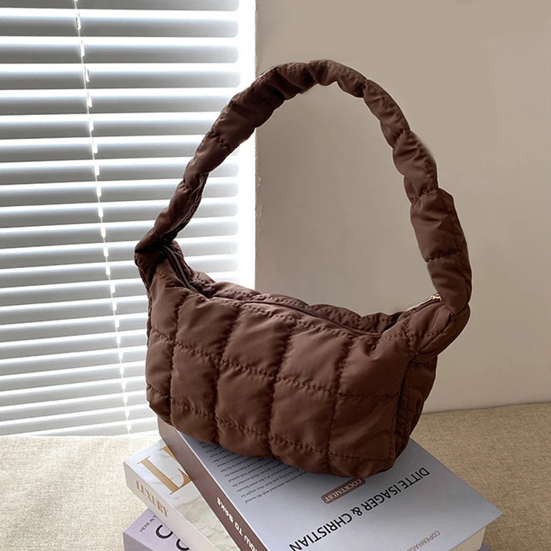 Embroidered Women's Shoulder Bag Rhombic Handbag
