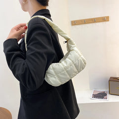 Embroidered Rhombus Shoulder Bag Women's Underarm Handbag