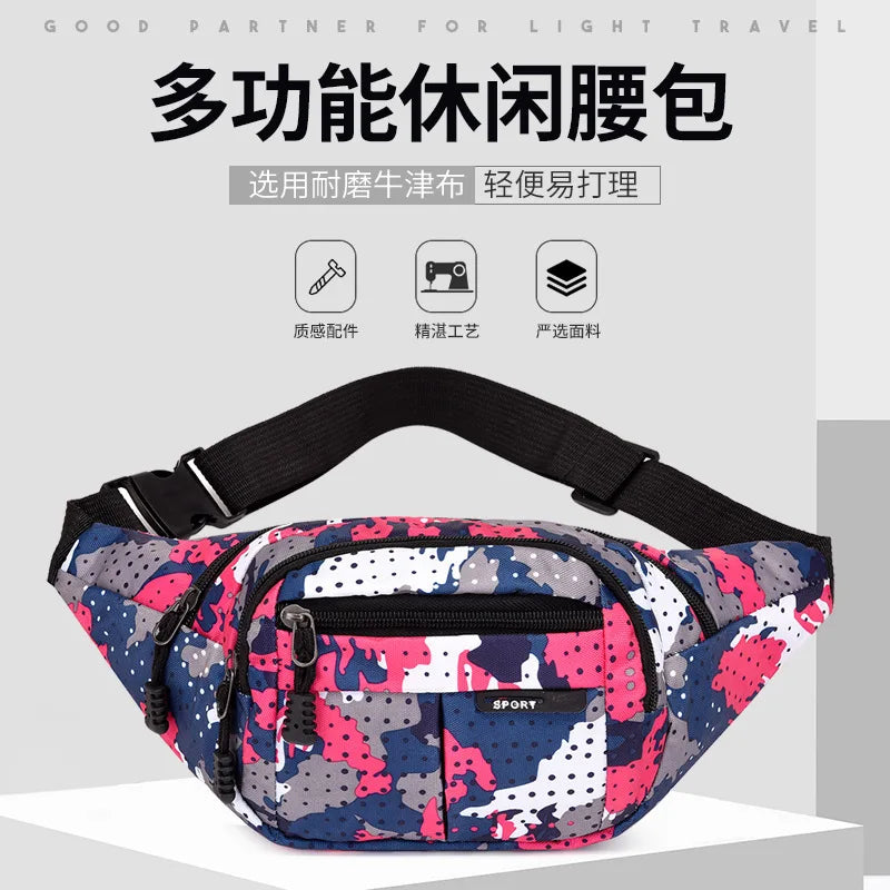 Oxford Cloth Fanny Pack Chest Bag - Athleisure Running Bag