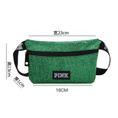 Sequin Waist Bag Pink Waterproof Mini Women Fanny Pack