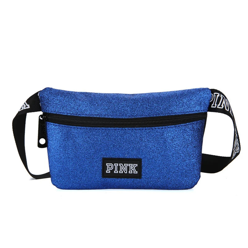 Sequin Waist Bag Pink Waterproof Mini Women Fanny Pack