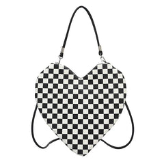 PU Lady Heart Shaped Handbag Lolita Ins Female Shoulder Bag