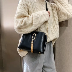 Bucket Bag Crossbody Tassel Shoulder Handbag Purse Tote Bolsas