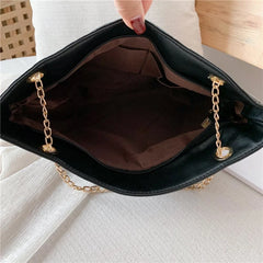 PU Leather Women Shoulder Bag Casual Large Capacity Chain Top-handle Bags