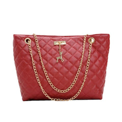 PU Leather Women Shoulder Bag Casual Large Capacity Chain Top-handle Bags