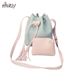 Small Bucket Bag Messenger Women Crossbody Handbags Organizer