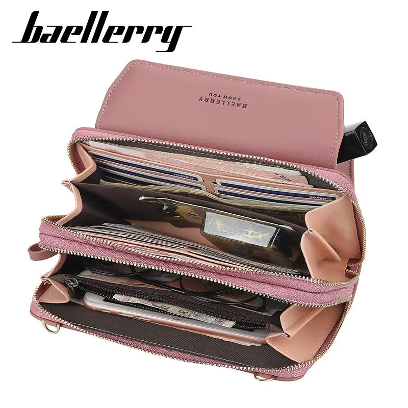 PU Leather Messenger Bag Women Bag Female Purse Top Phone Pocket