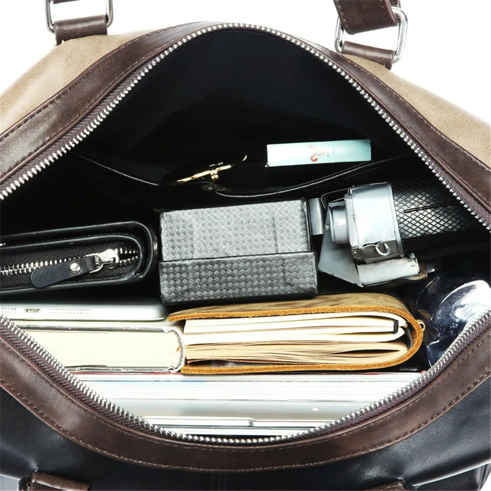 PU Leather Messenger Bags Laptop Briefcase Bag Handbag Mens