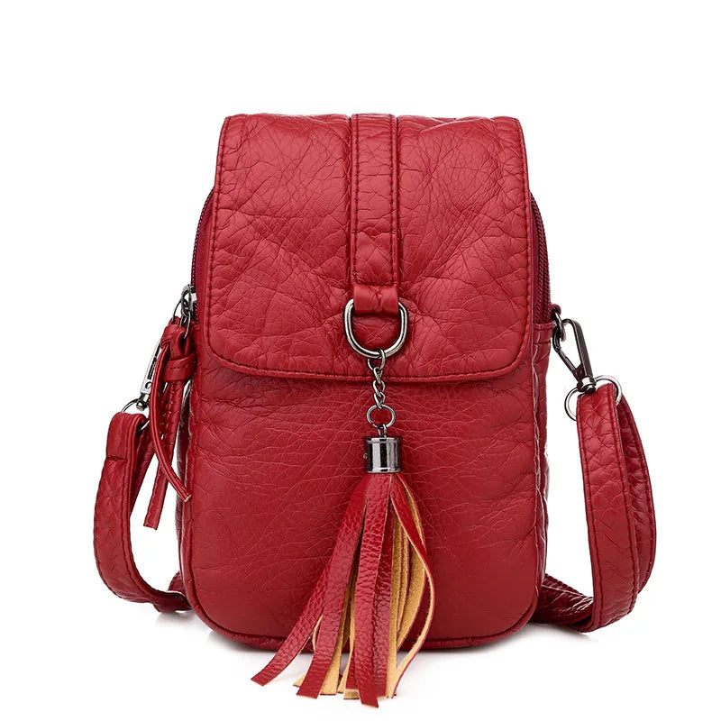PU Leather Shoulder Bag Casual Handbag Crossbody Bags for Women Phone Pocket