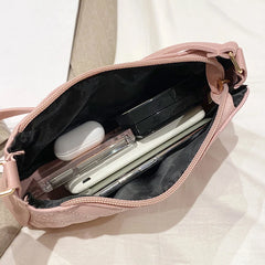 Hot Lingge Mini Bags for Girls, PU Leather Underarm Crossbody Shoulder Female Ba