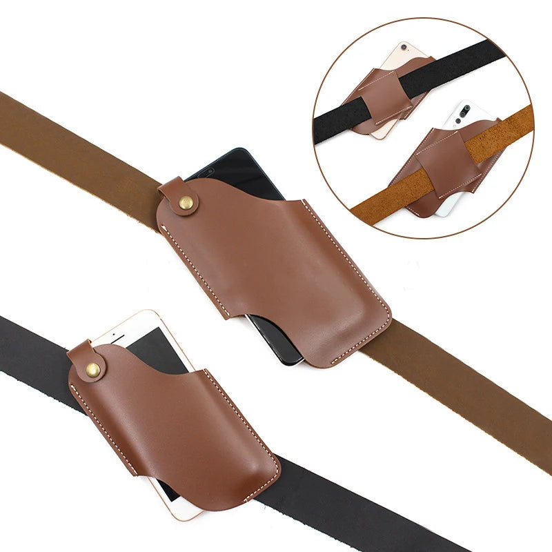 PU Waist Bag Men Waist Pack Belt Bag For Phone Pouch