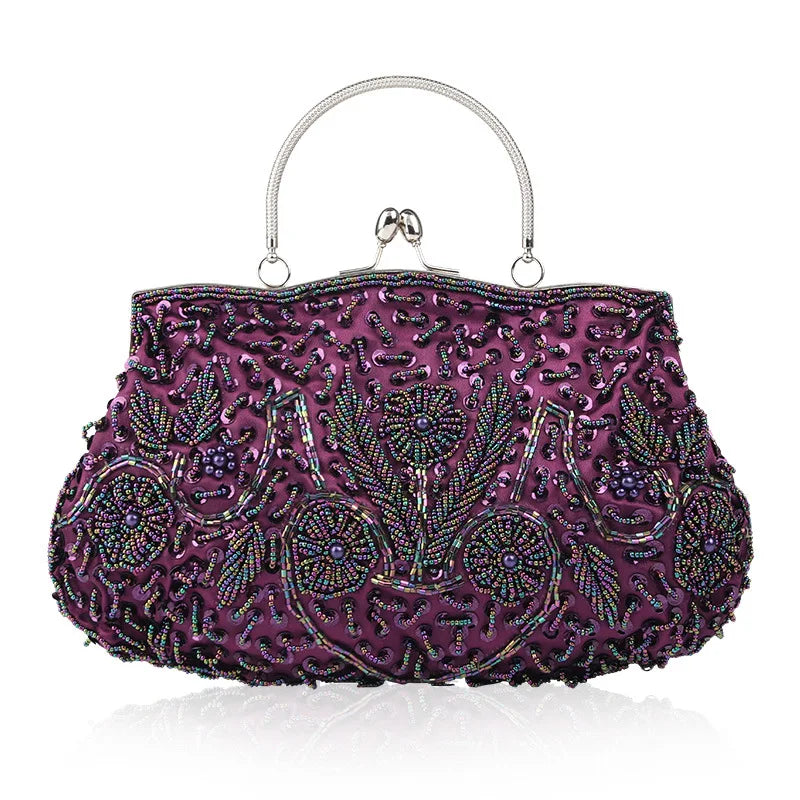 PU Leather Women Casual Clutch Shoulder Bag Tote Sequins Diamond Messenger Bag
