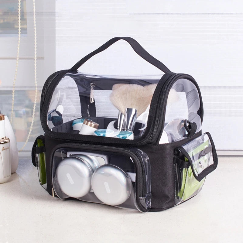 Waterproof PVC Makeup Bag for Women Large Capacity Travel Cosmetic Box