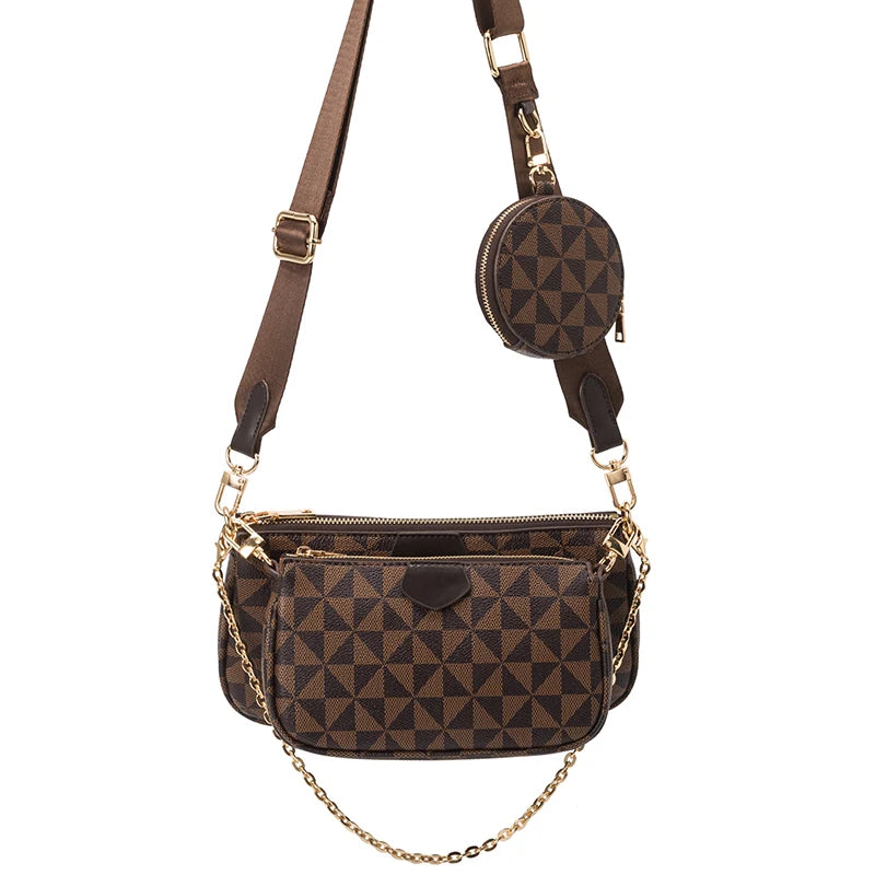 Multi-Color 3-IN-1 Messenger Handbag Crossbody Shoulder Bag