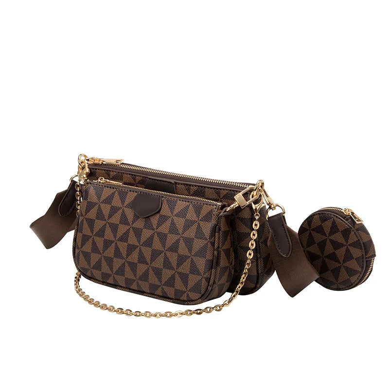 Multi-Color 3-IN-1 Messenger Handbag Crossbody Shoulder Bag