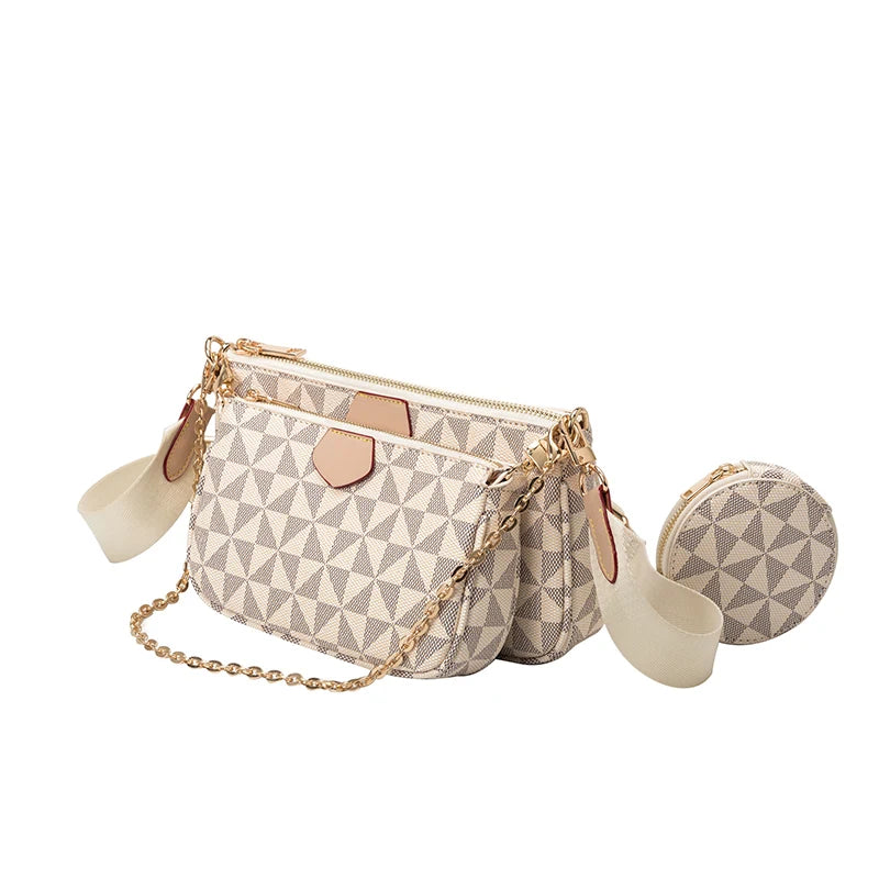Multi-Color 3-IN-1 Messenger Handbag Crossbody Shoulder Bag