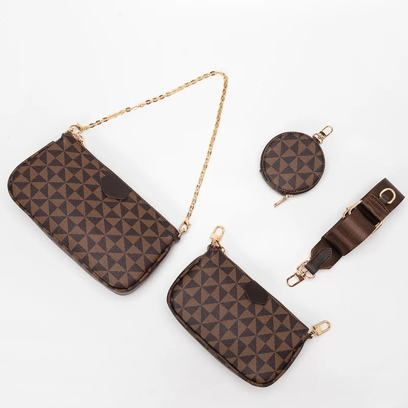 Multi-Color 3-IN-1 Messenger Handbag Crossbody Shoulder Bag