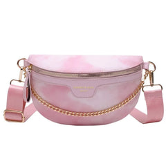 Pink Belt Bag Multifunction Crossbody Shoulder Waist Sling Bag