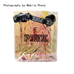 Pink Girl Bag Travel Duffel Beach Holographic Shoulder Bag