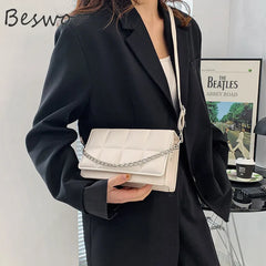 Plaid Embossed Women's Shoulder Crossbody Bag Chain Square Bags