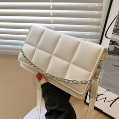 Plaid Embossed Women's Shoulder Crossbody Bag Chain Square Bags