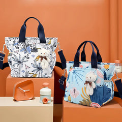 Plant Floral Print Travel Bag for Women Girls Large Capacity Handbag