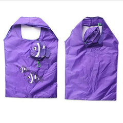 Foldable Recycle Shopping Bag Cartoon Sea Fish Fruit Vegetable Grocery Tote
