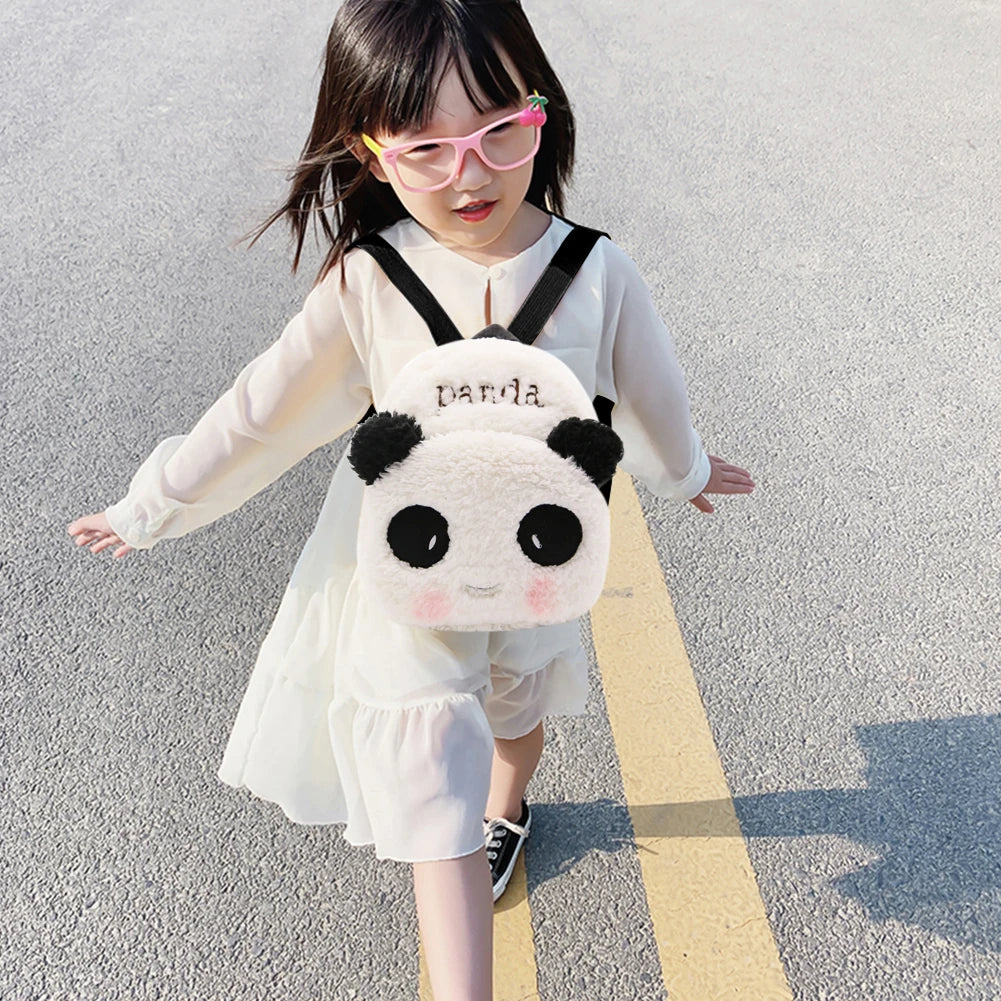 Kids Animal Plush Backpack Baby Princess School Bag Girl Zipper Bookbags