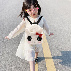 Kids Animal Plush Backpack Baby Princess School Bag Girl Zipper Bookbags