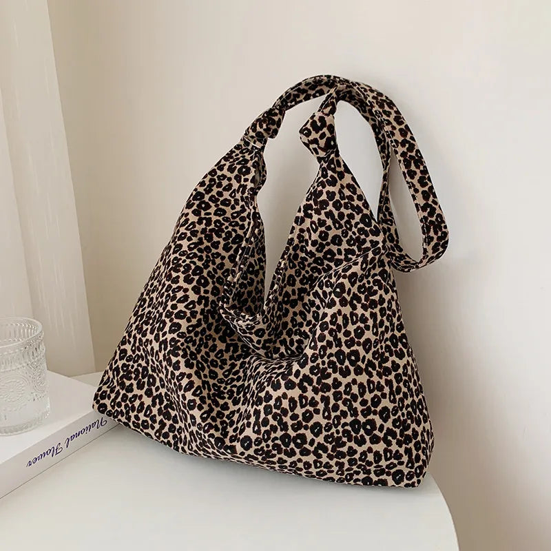 Leopard Print Shoulder Bag Large Capacity Women's Tote Bag