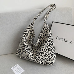 Leopard Print Shoulder Bag Large Capacity Women's Tote Bag