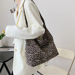 Leopard Print Shoulder Bag Large Capacity Women's Tote Bag
