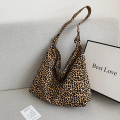 Leopard Print Shoulder Bag Large Capacity Women's Tote Bag