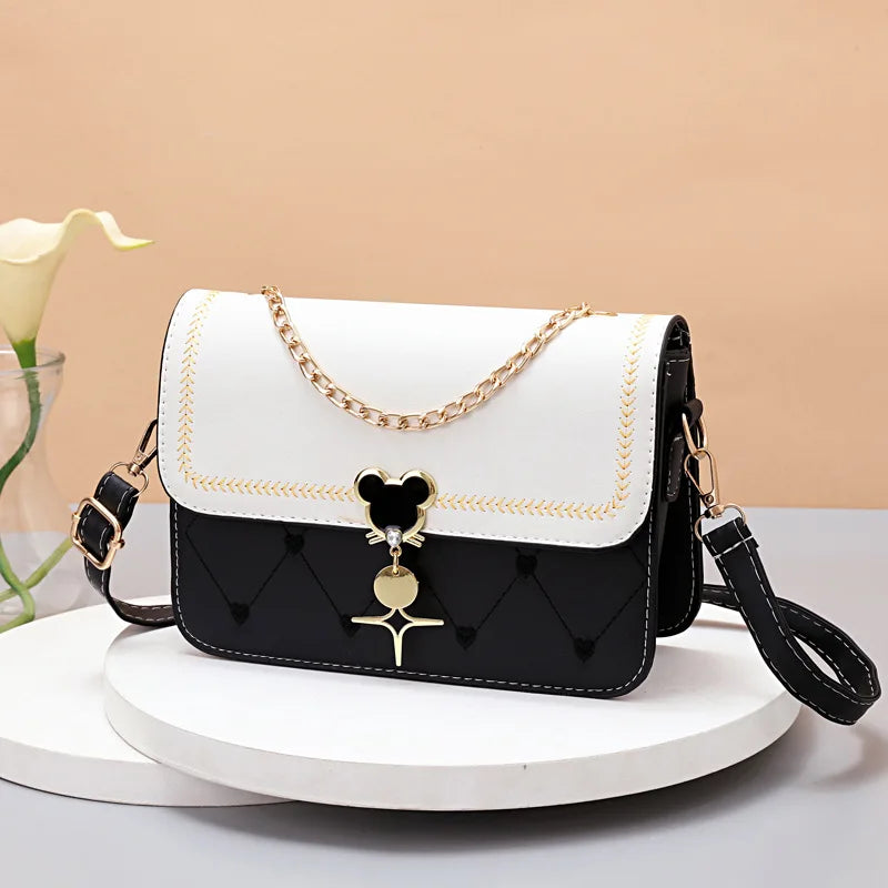 Hot Small Fresh Women's Shoulder Bag Small Square Bag for Girls