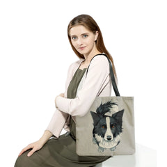 Watercolor Collie Dog Print Tote Bag For Women Casual Shoulder Handbags
